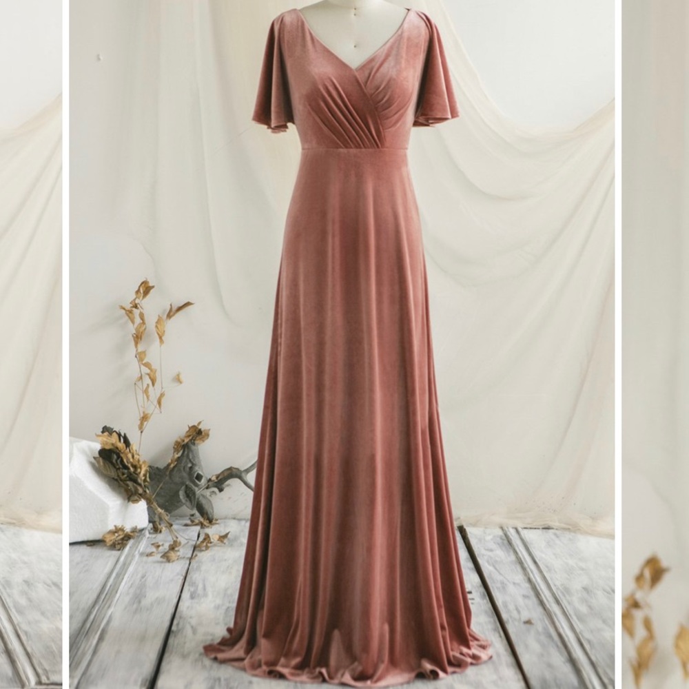 Velvet Bridesmaid Dress- Worn Once!